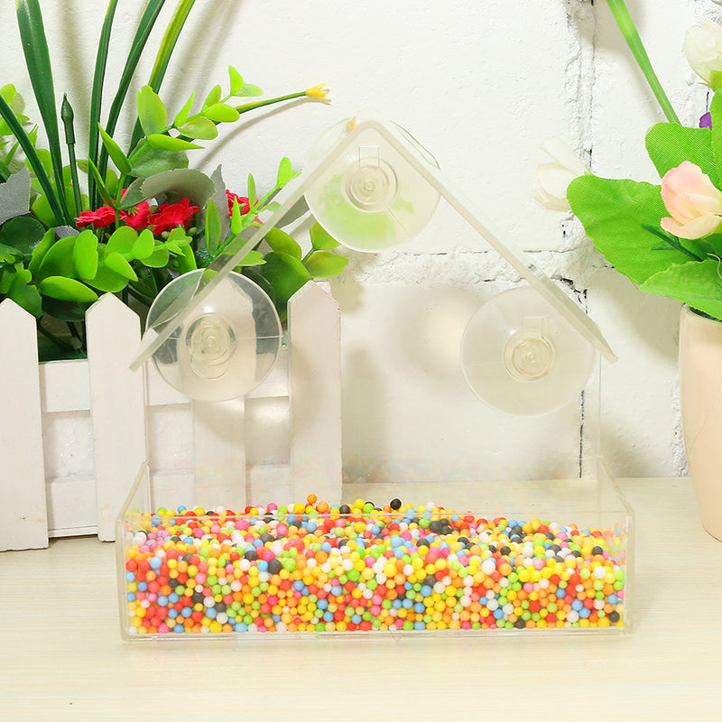 Honana HG-BF1 Gradening Transparent Bird Feeder Quality Acrylic Decorative Bird Feeder
