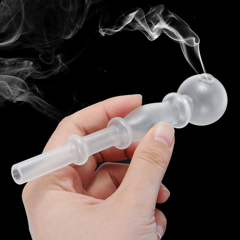 5inch Mini Size Noctilucent Water Glass Pipe Glassware Luminous Green Herb Tube Holder