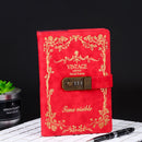 A5 Vintage Diary Notebook with Flower Design Students Password Notebooks Office School Supplies