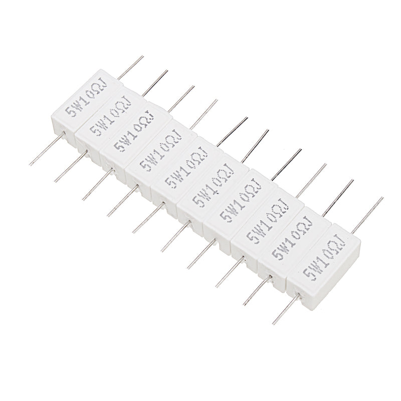 50pcs 5W 10 ohm 10R Ceramic Cement Resistor