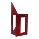 Red Aluminum Alloy Woodworking Scriber T Ruler Multifunctional 45/90 Degree Angle Ruler Angle Protractor Gauge