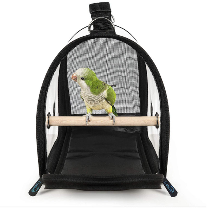 Transparent Handbag Travel Backpack Bird Carrier Cage Nest Pet Parrot Breathable