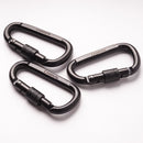 Camnal 30KN D-type Outdoor Climbing Carabiner Quick-hanging Safety Screw Lock Buckle