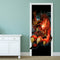 88X200CM PAG Imitative Door 3D Wall Sticker Fiery Dragon Tyrannosaurus Dinosaur Wall Decor Gift