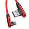 CAFELE Nylon Weave L-type Type-C 2.1A LED Lighting Fast Charging Data Cable for Samsung Xiaomi