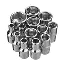 46Pcs Socket Wrench Set 1/4" Drive Ratchet Metric Kit Garage Car Motorcycle Repair Tools
