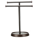 2 Tier Bar Towel Holder Freestanding Drying Rack Hanger Storage Shelf Bathroom