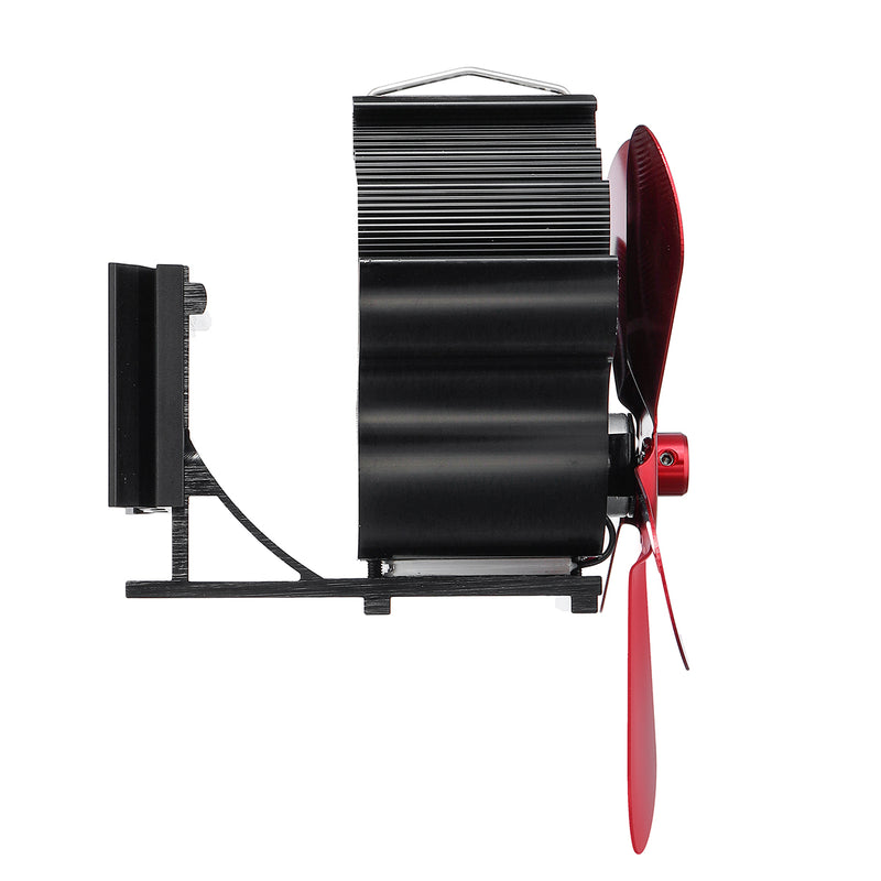 5 Blades Heat Powered Stove Fireplace Fan Silent Wall Mounted Eco-Friendly Heat Circulation Eco Fan