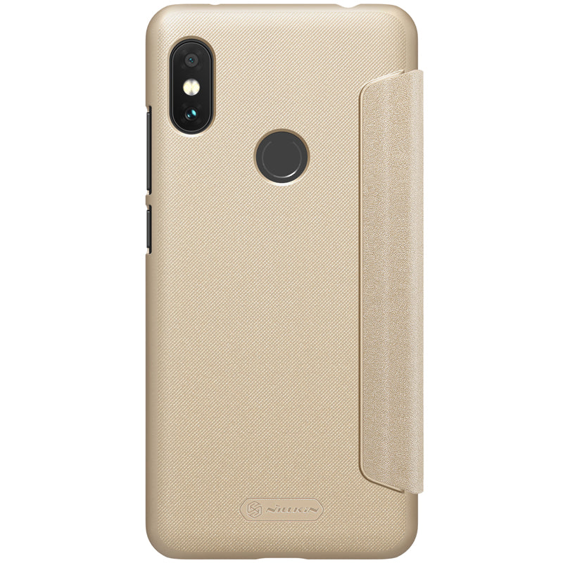NILLKIN Sparkle Flip Smart Sleep PU Leather Protective Case For Xiaomi Redmi Note 6 Pro