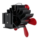 5 Blades Heat Powered Stove Fireplace Fan Silent Wall Mounted Eco-Friendly Heat Circulation Eco Fan