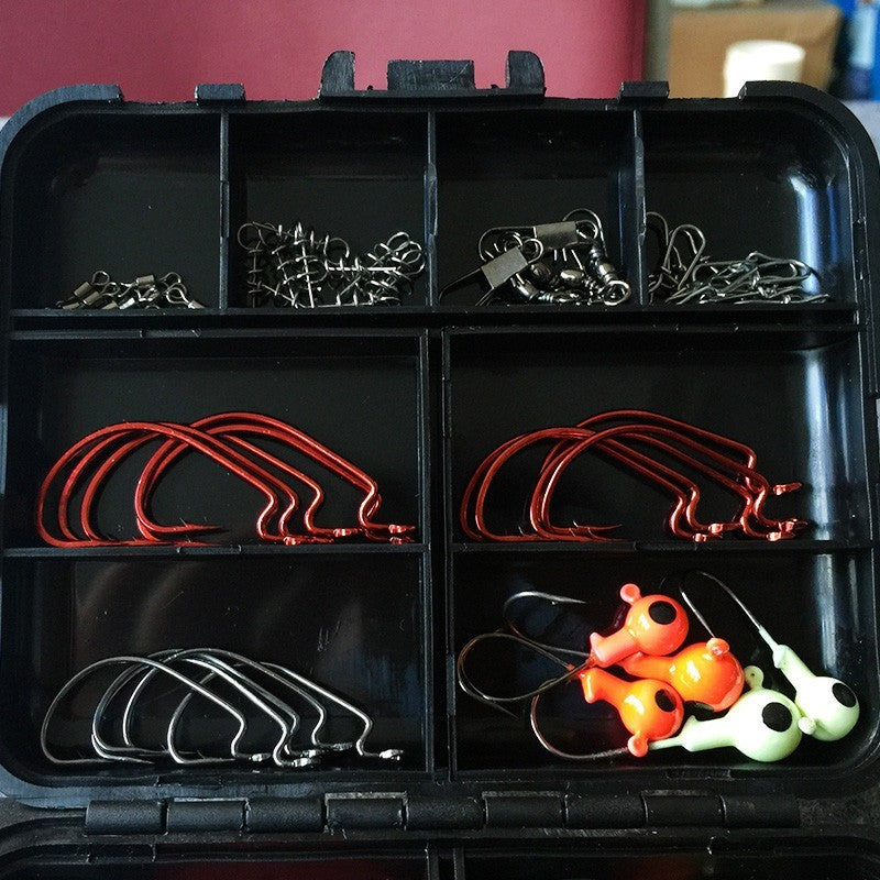 ZANLURE 128pcs/set Fishing Tool Set Sinkers Swivels Stoppers Hooks Connector Fishing Lure With Box