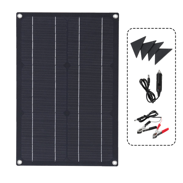 20W ETFE Solar Panel Field Vehicles Emergency Charger WIth 4 Protective Corners Single USB+DC