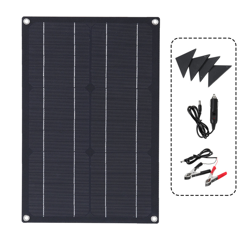20W ETFE Solar Panel Field Vehicles Emergency Charger WIth 4 Protective Corners Single USB+DC