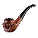 Classical Detachable Wooden Pipes without Pipe Rack Old-fashioned Flat-mouth Wood Tool