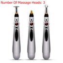 Zen Pen Acupuncture Massage Therapy Stick With 3 Head Tips Manual Massager Meridian Energy Heal Massager Pain Relief Cosy Full Body Therapy Instrument