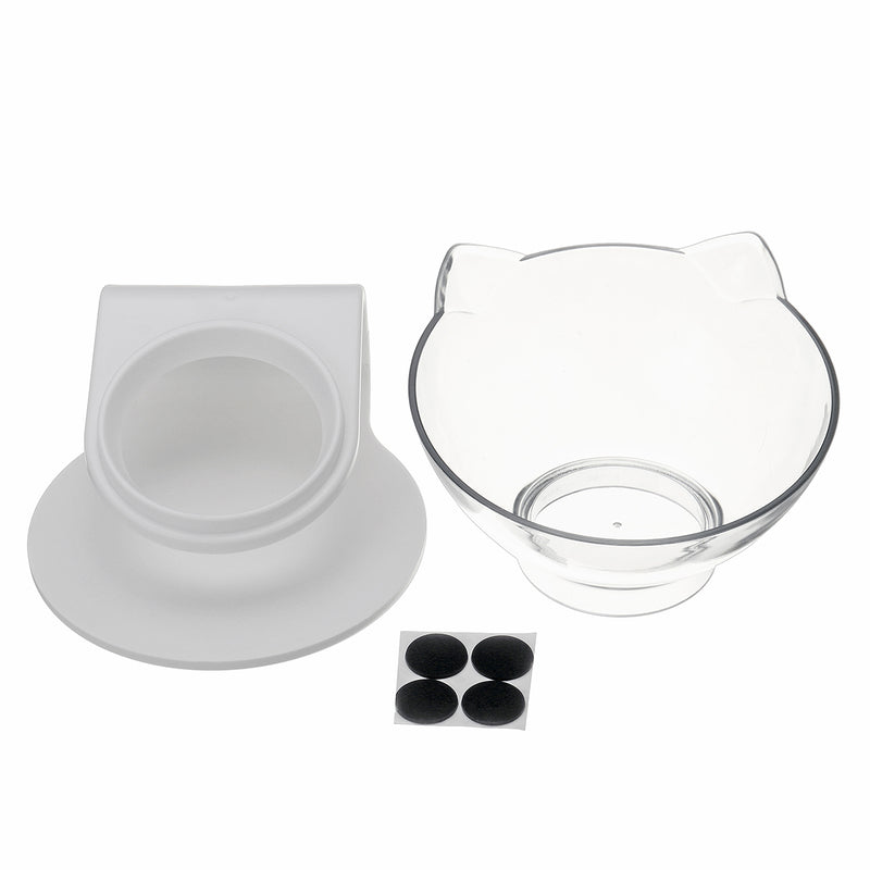 1/2 PCS Bowl Oblique Mouth Double Bowl Drinking Food Bowl Neck-protection Pet Bowl