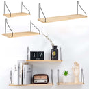 Wall Shelf Wood Iron Hanging Holder Storage Wall Mount Rack Home Display Decorations