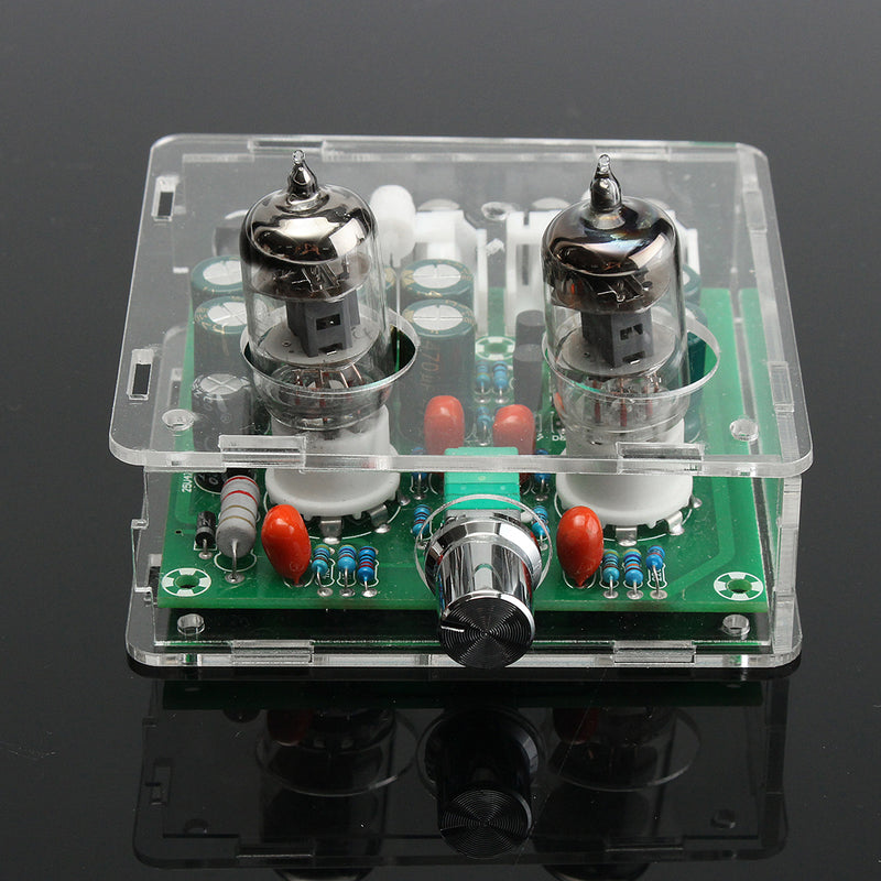 AC 12V 6J1 Valve Pre-amp Tube PreAmplifier Board Headphone Amplifier Buffer With Acrylic Case
