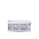 HELLO LIFE 3PCS/Set 370ml Drawer Type Flavouring Tool Clear Salt Canister Sauce Storage Box Container