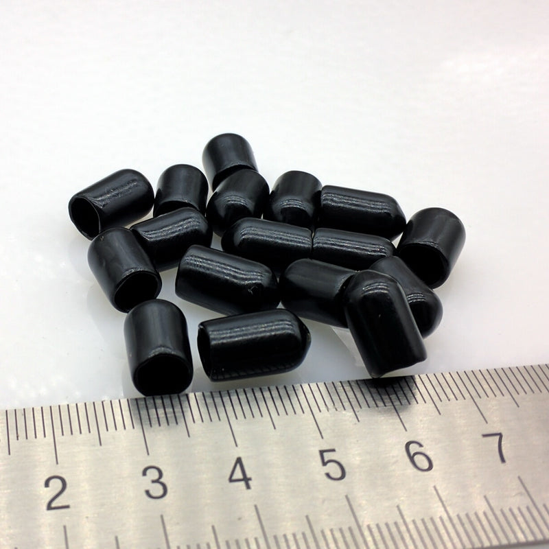 6mm Black Protective Cover Rubber Covers Dust Cap for SMA Connector Metal Tubes
