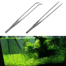 Stainless Steel Aquarium Straight Tweezer Aquatic Shrimp Reef Plant Grass Straight/Curved Tweezr