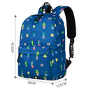 14-15.6 Inch Laptop Backpack Women Waterproof Cute Cactus Printing Book Bag