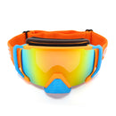 Motorcycle Racing Anti Fog Goggles Dual Lens Outdooors Snowboard Ski Snowboard Dumb Orange Frame
