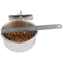 2-Pack Bird Parrot Feeding Cups with Clamp Stainless Steel Food Water Bowls