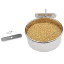 2-Pack Bird Parrot Feeding Cups with Clamp Stainless Steel Food Water Bowls