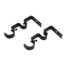 3Pcs/Set Curtain Rod Brackets Heavy Duty Double Rod Holders Durable Metal C
