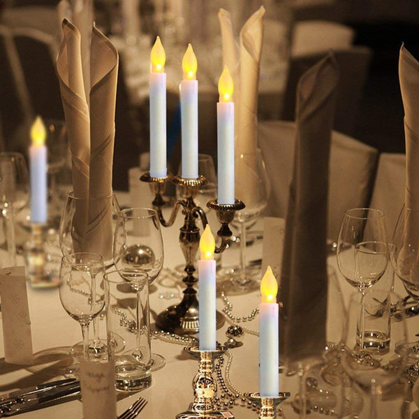 12PCS Flameless LED Cone Candle,Battery Powered Floating Candle Party, WeddiS4Z2