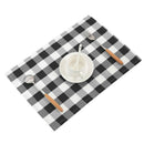 18InchX13Inch Plaid Checkered Placemats,Black & White Checker, Quality Dura