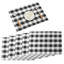 18InchX13Inch Plaid Checkered Placemats,Black & White Checker, Quality Dura