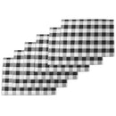 18InchX13Inch Plaid Checkered Placemats,Black & White Checker, Quality Dura