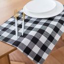 18InchX13Inch Plaid Checkered Placemats,Black & White Checker, Quality Dura