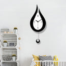 Water Droplets Swing Wall Clock Modern Design Nordic Style Living Room Wall