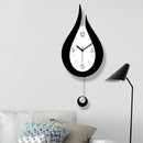 Water Droplets Swing Wall Clock Modern Design Nordic Style Living Room Wall