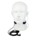 Two-Way Wireless Walkie-Talkie 2Pin 1 X Flexible Throat Microphone Micropho