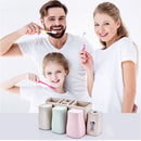 Auto Automatic Toothpaste Dispenser 8 Toothbrush Holder Cup Wall Mount Stand