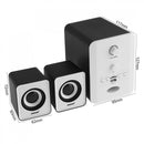 SADA D-223 Mini 3D Surround Bluetooth USB 2.1 TF FM  Combination Bass Subwoofe Computer Speaker for Laptop PC Phone