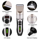LCD Display Electric Hair Clipper Cordless Trimmer Rechargeable Men Children Elder Salon Barber Kit