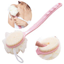 2 in 1 Doubale Side Shower Body Brush for Skin Exfoliating Back Scrubber Massage -Blue Exfoliating Brush