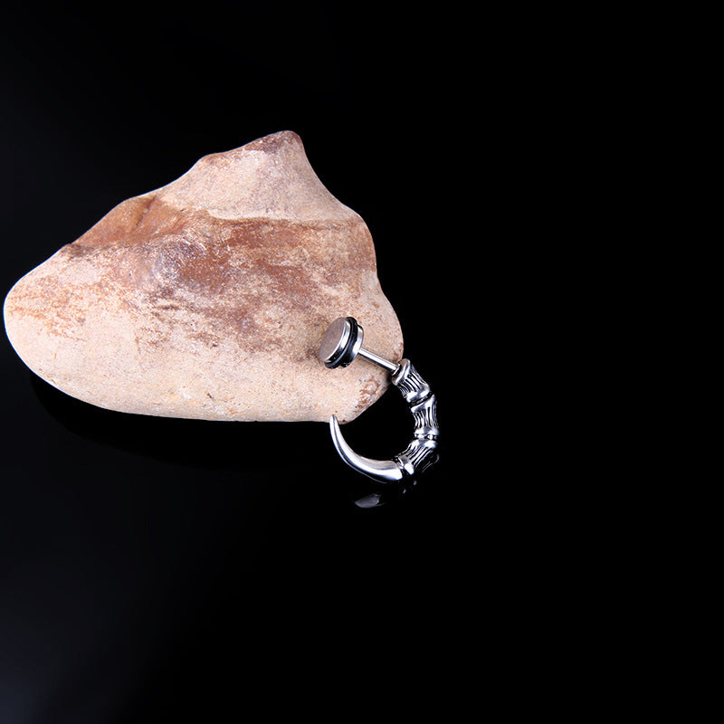 Punk Eagle Claw Shape Piercing Stud Earring Fashion Stainless Steel Earrings for Men