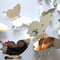 12PCS 5 Colors 3D Mirror Surface Butterfly Wall Sticker Fridge Magnet Home Decor Art Applique