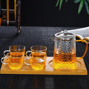 750ml Clear Glass Teapot Stainless Infuser & Lid Steeping Tea Flower Tea Pot