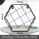 Large Wall Mounted Shelf Industrial Decorative Storage Display Hexagon Shelf Rack