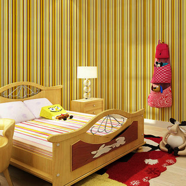 Waterproof Stripe Wallpaper Self Adhesive Wardrobe Door Kitchen Wall Stickers