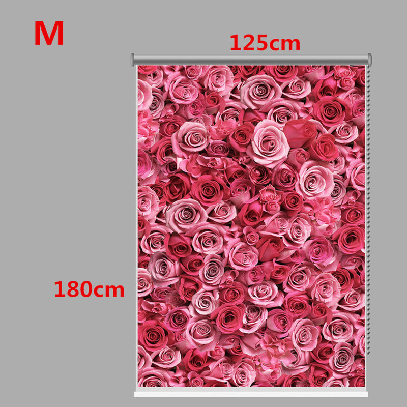 PAG Rose Romantic Window Curtain Roller Shutters Print Painting Wall Decor Roller Blind Background