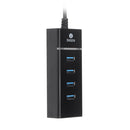 BIAZE HUB9 Aluminum Alloy USB 3.0 to 4-Port USB 3.0 OTG Hub Adapter 1M