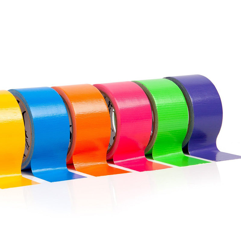 Multi Colored Duct Tape - Variety Pack -6 Colors - 10 M X 2 Inch Rolls. Gir O2K3